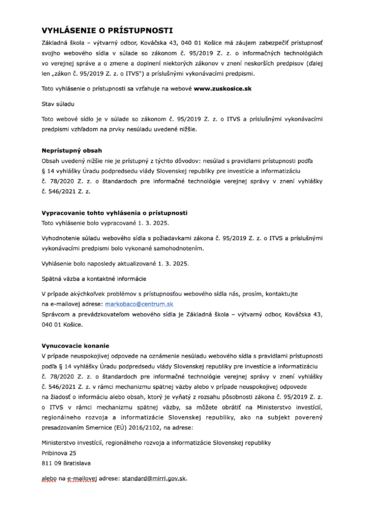 Vyhlasenie o pristupnosti-98