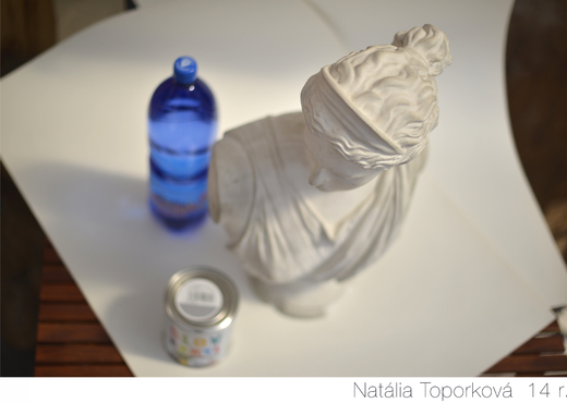 Natália Toporková, zátišie s antickou bustou