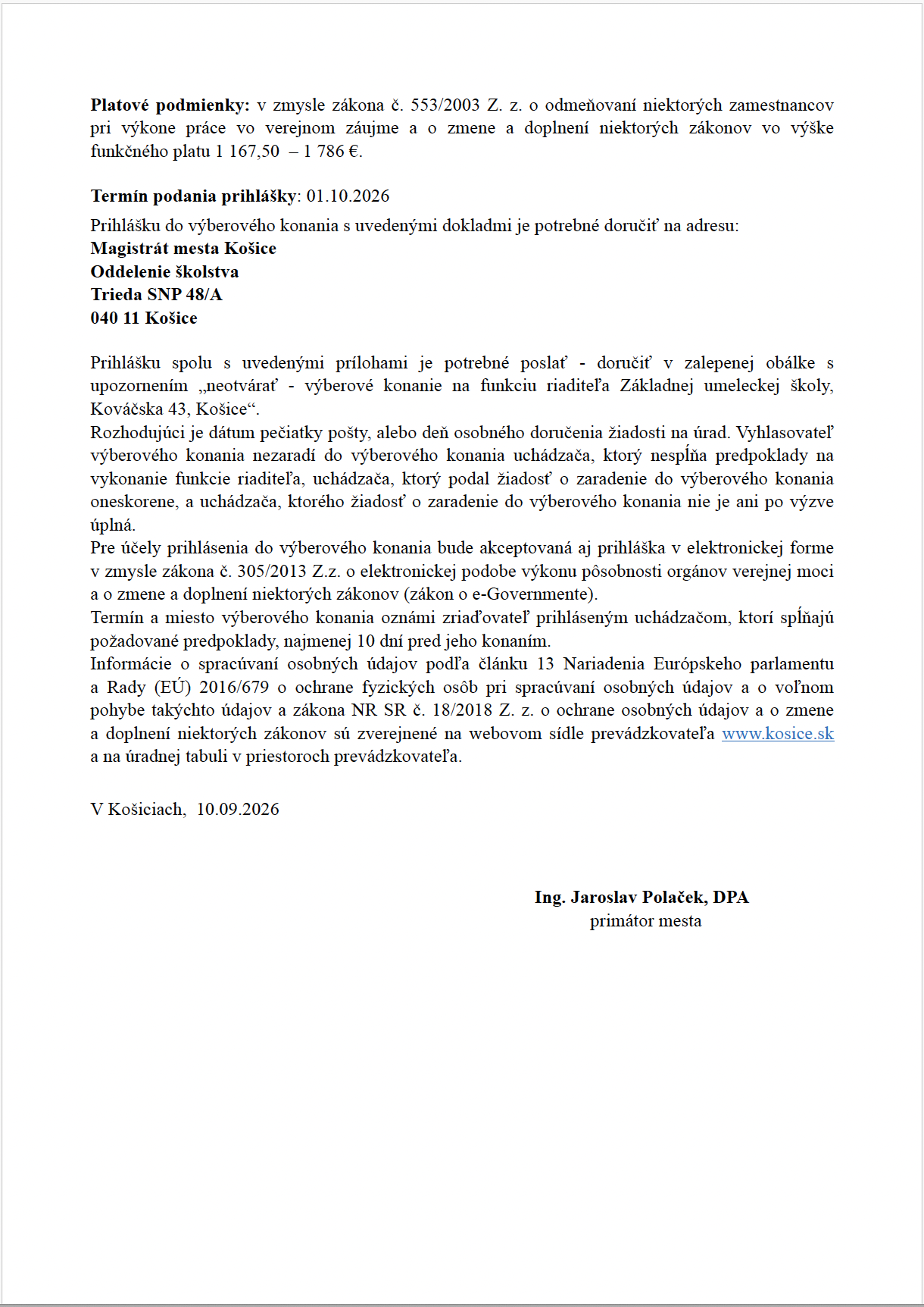 vyberove konanie na funkciu riaditela 2s